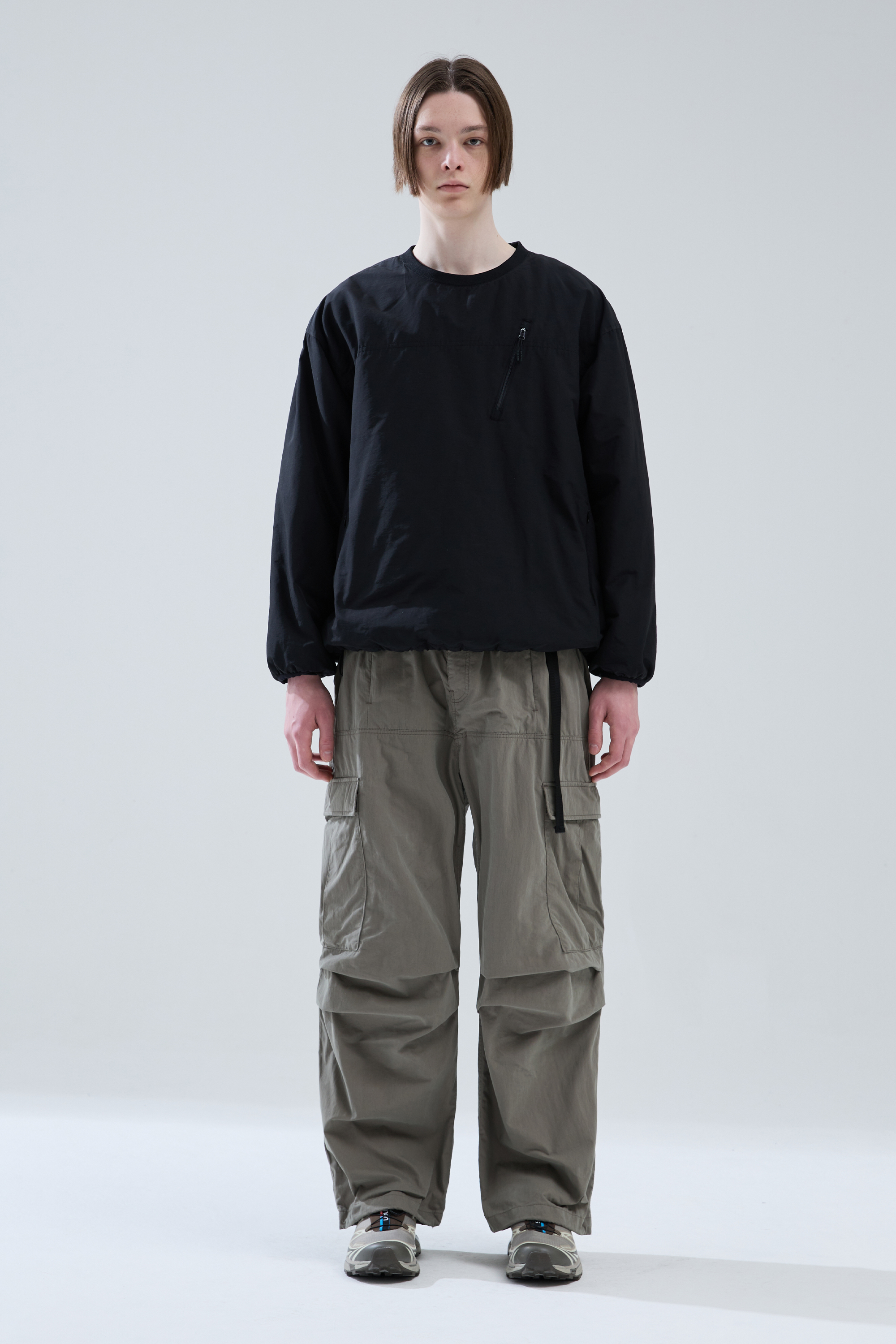 MUSINSA | HAVEOFFDUTY Crew Neck Insulated Warmup Shirt (Black)